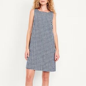 Sleeveless Blue Gingham Dress